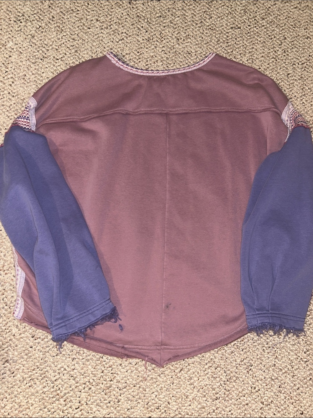Women’s Natural Life Sz L/XL Mauve and Purple Long-Sleeve Top see details - Picture 2 of 3